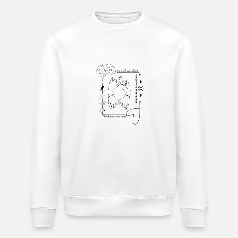Mind & Heart Connection - Stanley/Stella Unisex Bio-Sweatshirt ROLLER - Weiß
