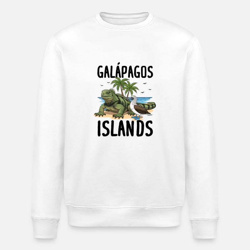 Îles Galapagos - Sweat bio ROLLER Stanley/Stella Unisexe - blanc