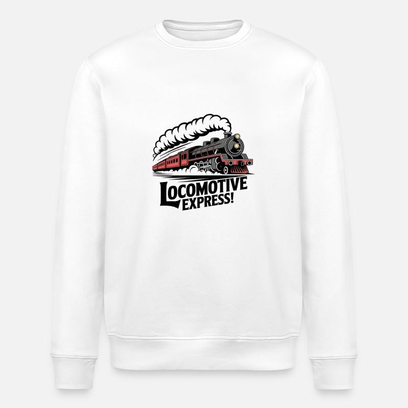 LOKOMOTIVE - Stanley/Stella Unisex Bio-Sweatshirt ROLLER - Weiß