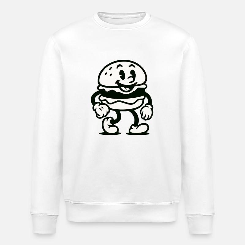 Burger Bande dessinée - Sweat bio ROLLER Stanley/Stella Unisexe - blanc