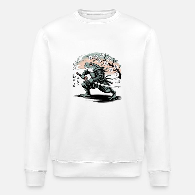 WARRIOR'S PATH - Stanley/Stella ROLLER Unisex Organic Sweatshirt - white