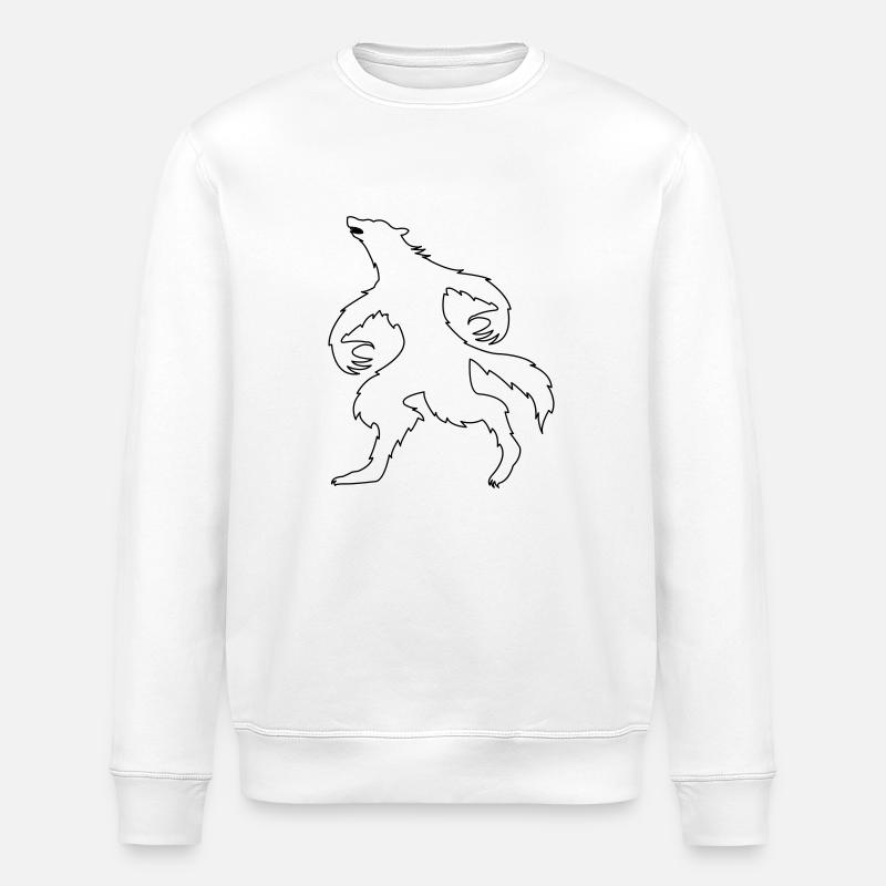 loup-garou - Sweat bio ROLLER Stanley/Stella Unisexe - blanc