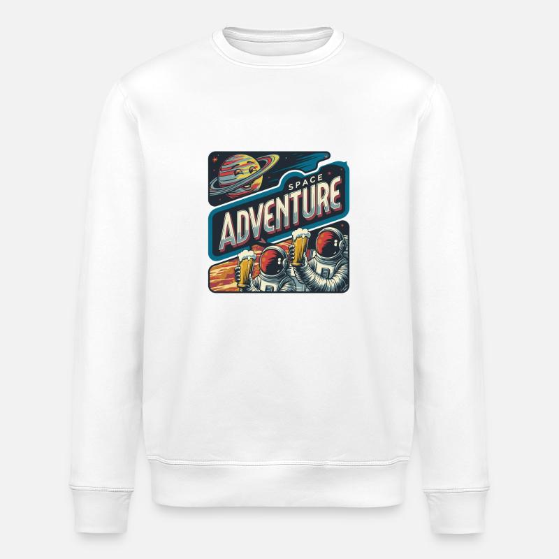 AVENTURE D’ASTRONAUTE - Sweat bio ROLLER Stanley/Stella Unisexe - blanc