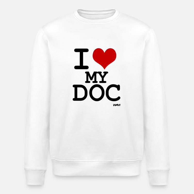 i love my doc - Stanley/Stella Unisex Bio-Sweatshirt ROLLER - Weiß