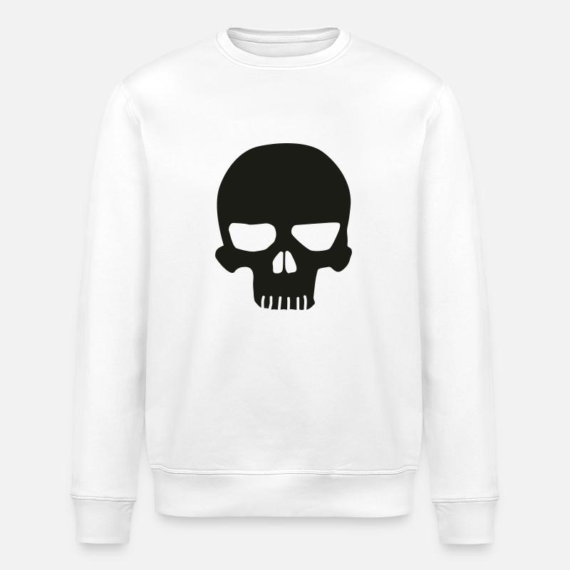 Skull - Sweat bio ROLLER Stanley/Stella Unisexe - blanc
