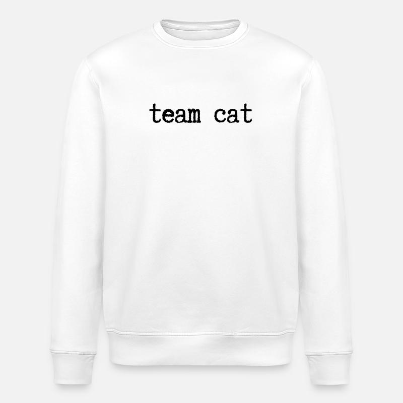 Team Katze - Stanley/Stella Unisex Bio-Sweatshirt ROLLER - Weiß