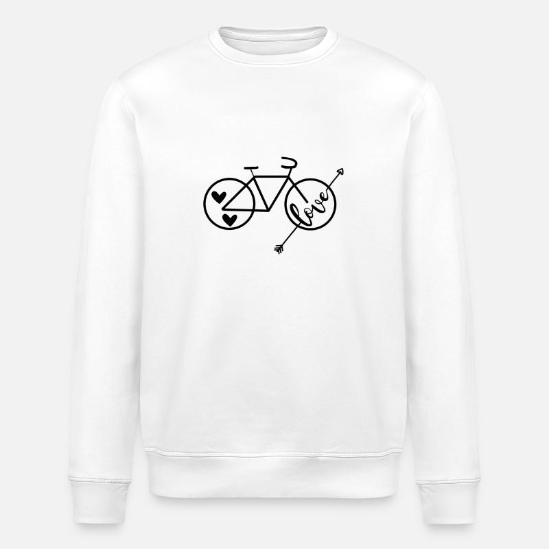Bicycle - Stanley/Stella ROLLER Unisex Organic Sweatshirt - white