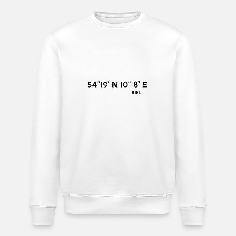 Coordonnées de Kiel - Sweat bio ROLLER Stanley/Stella Unisexe - blanc