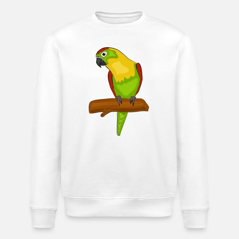 Papagei Vogel Exotisch Bunt - Stanley/Stella Unisex Bio-Sweatshirt ROLLER - Weiß