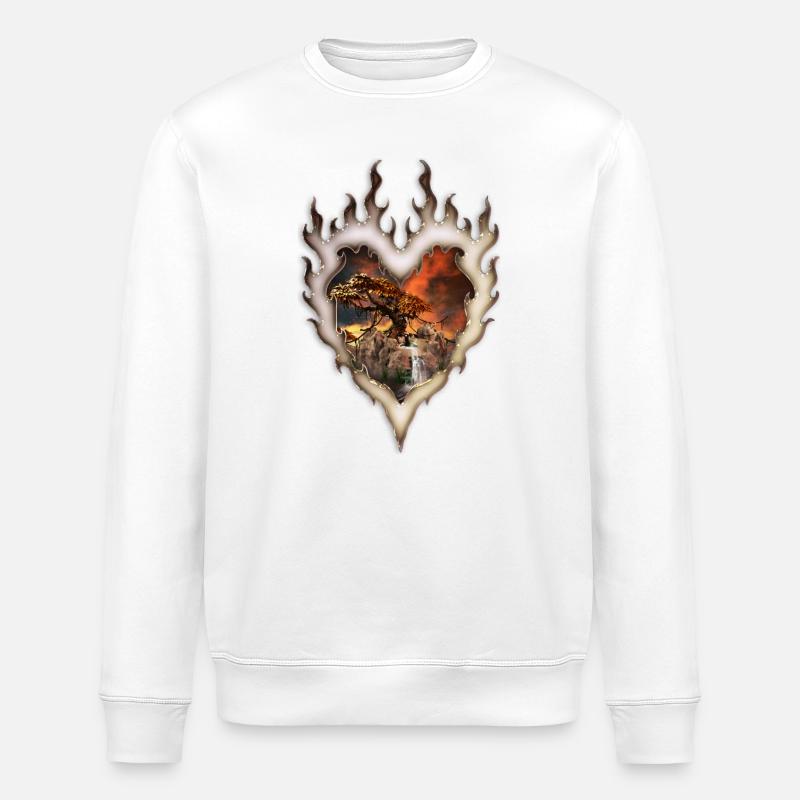 the old tree - Stanley/Stella ROLLER Unisex Organic Sweatshirt - white