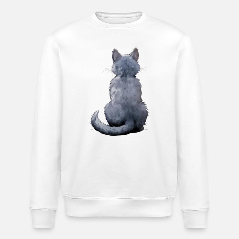Russisch Blau - Stanley/Stella Unisex Bio-Sweatshirt ROLLER - Weiß