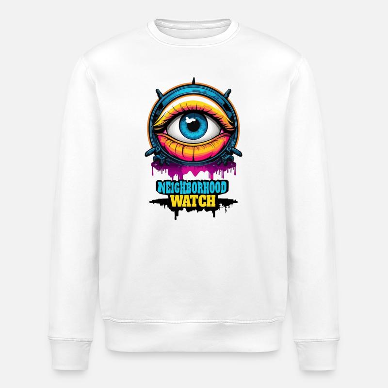 Surveillance de quartier - Sweat bio ROLLER Stanley/Stella Unisexe - blanc