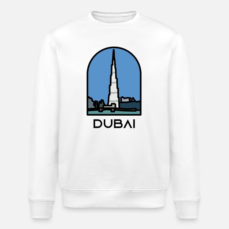 Dubaï - Burj Khalifa - Sweat bio ROLLER Stanley/Stella Unisexe - blanc