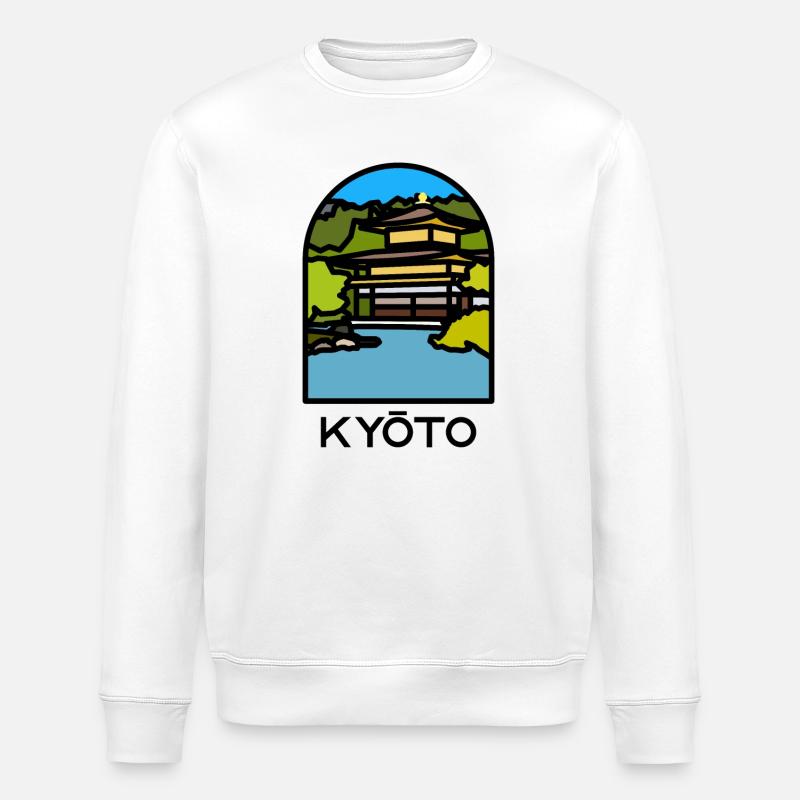 Kyōto - Kinkaku-ji - Stanley/Stella Unisex Bio-Sweatshirt ROLLER - Weiß
