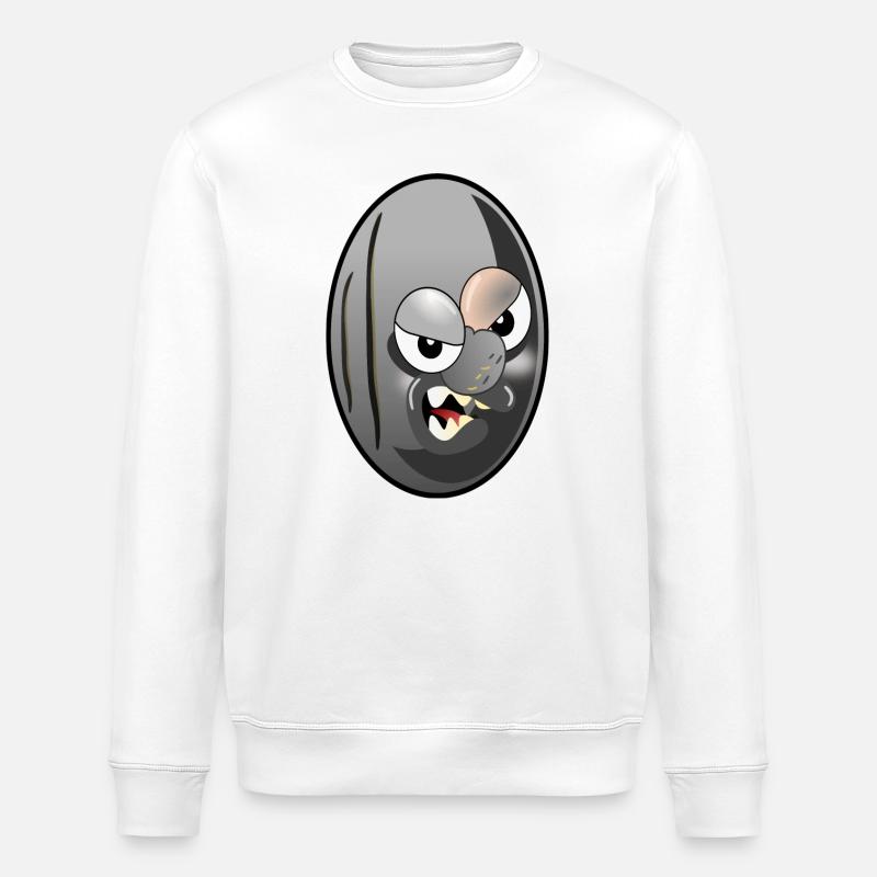 SCHWARZE OLIVEN CARTOON - Stanley/Stella Unisex Bio-Sweatshirt ROLLER - Weiß