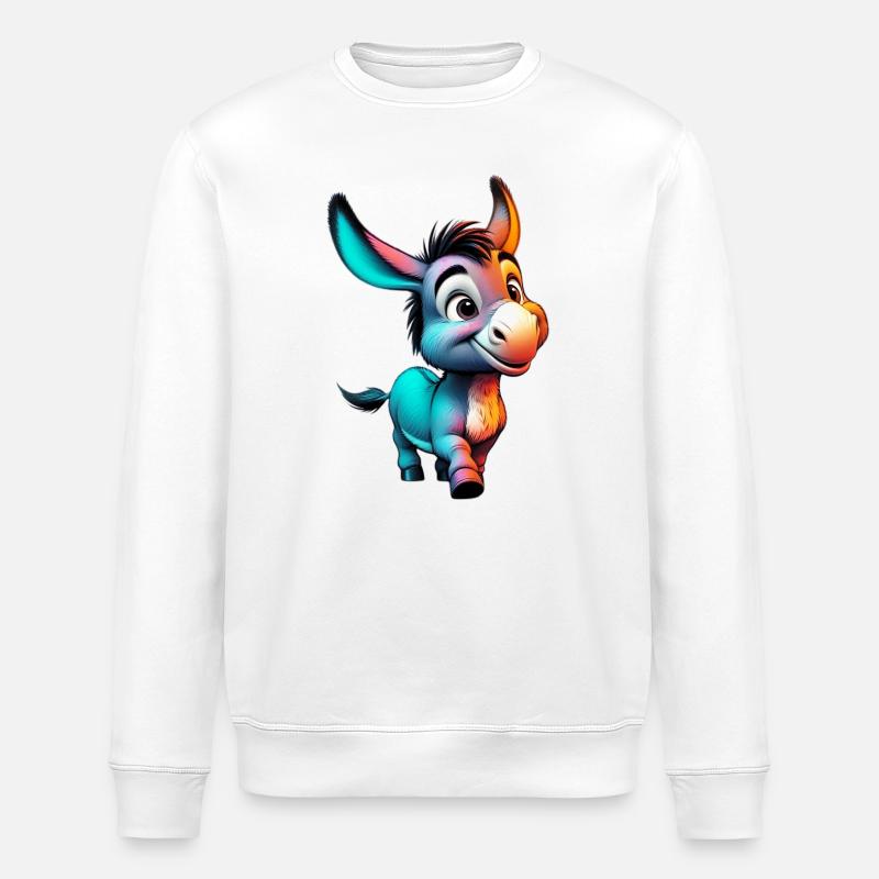 Esel Esel Schnuller Maultier - Stanley/Stella Unisex Bio-Sweatshirt ROLLER - Weiß