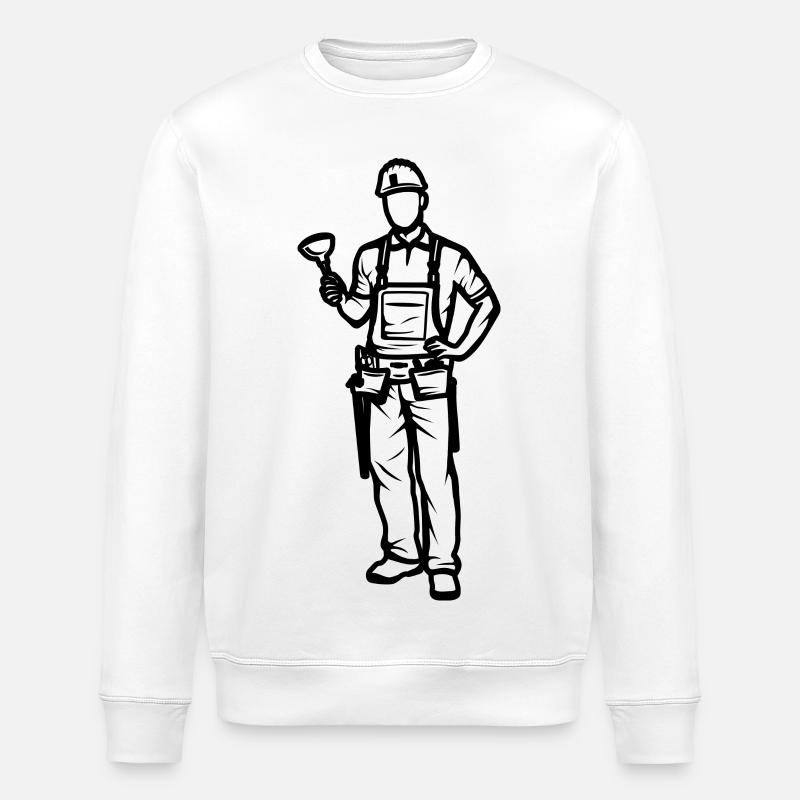 Garçon plombier - Sweat bio ROLLER Stanley/Stella Unisexe - blanc