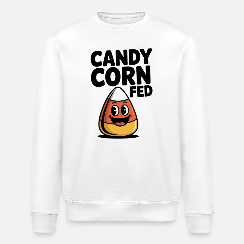 Candy Corn Fed - Stanley/Stella ROLLER Unisex Organic Sweatshirt - white