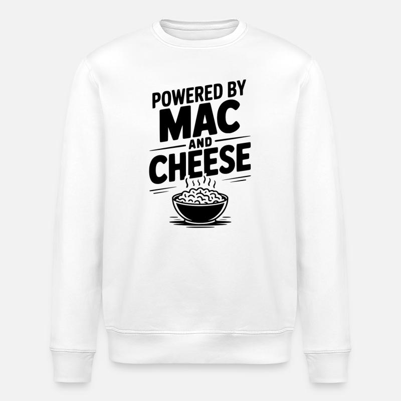 Propulsé par Mac and Cheese - Sweat bio ROLLER Stanley/Stella Unisexe - blanc
