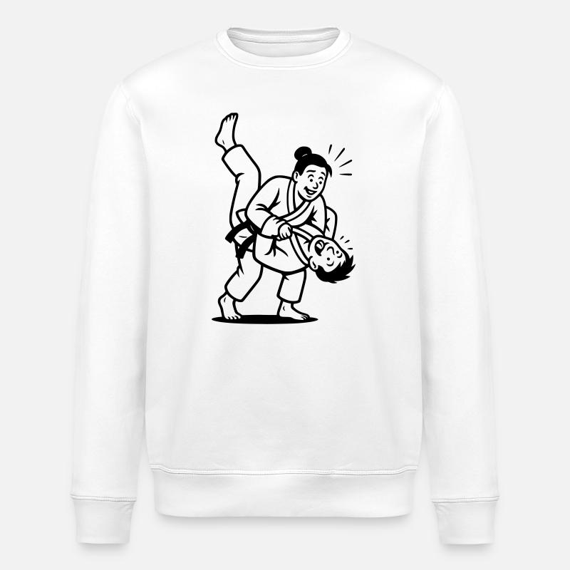 judoka wurf - Stanley/Stella Unisex Bio-Sweatshirt ROLLER - Weiß