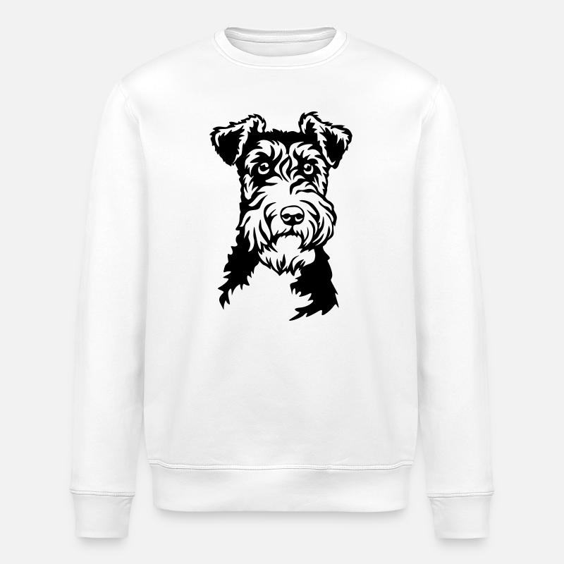 Tête de Fox Terrier - Sweat bio ROLLER Stanley/Stella Unisexe - blanc