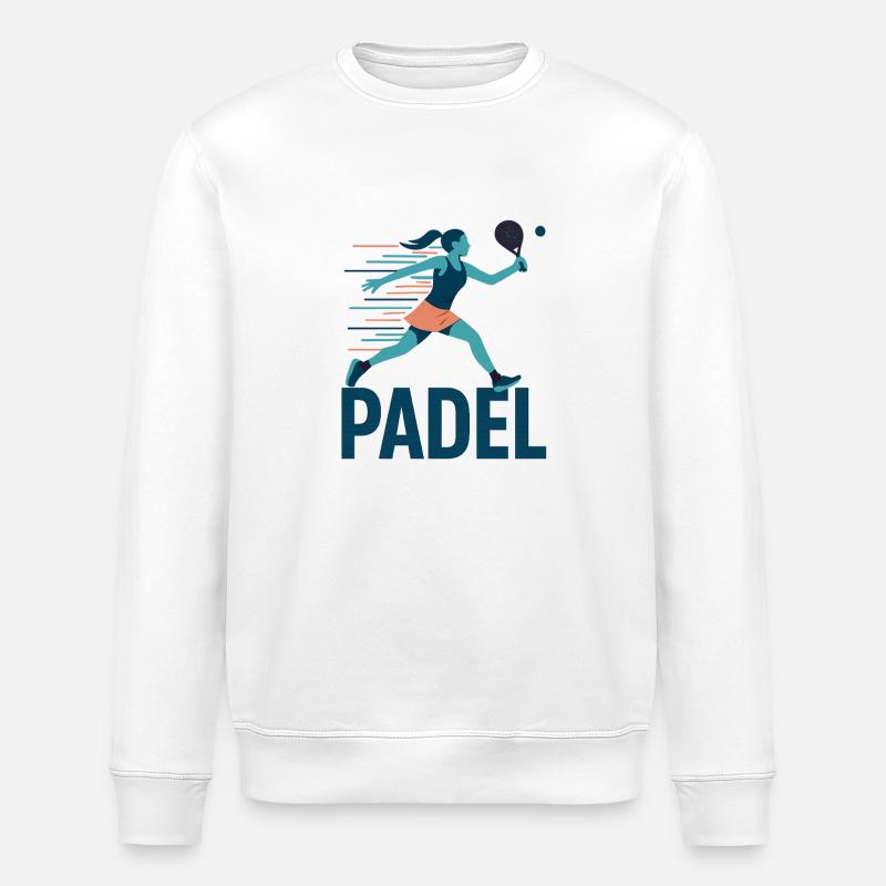 Padel Kraftsprint Logo - Stanley/Stella Unisex Bio-Sweatshirt ROLLER - Weiß