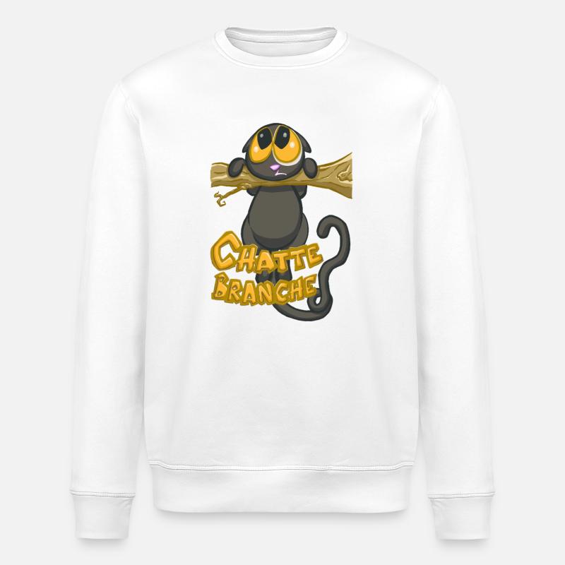 chatte branche ? - Sweat bio ROLLER Stanley/Stella Unisexe - blanc
