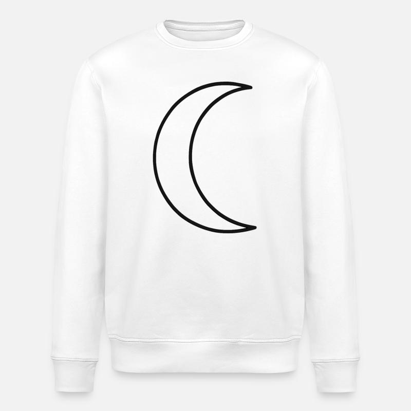Mond Silhouette - Stanley/Stella Unisex Bio-Sweatshirt ROLLER - Weiß