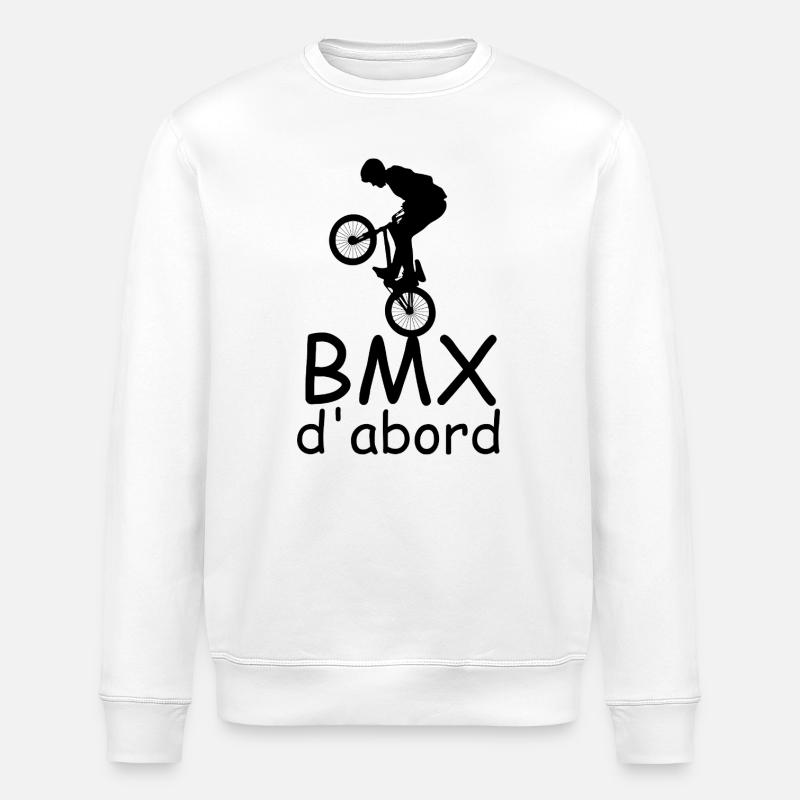 BMX First - Stanley/Stella Unisex Bio-Sweatshirt ROLLER - Weiß