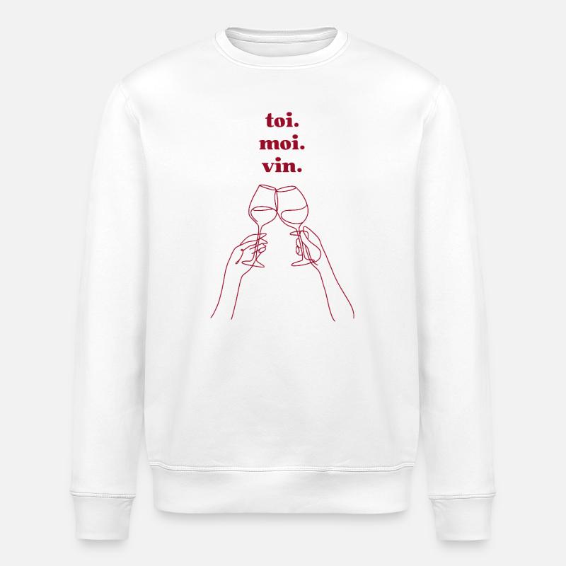 Du. Ich. Wein. - Stanley/Stella Unisex Bio-Sweatshirt ROLLER - Weiß