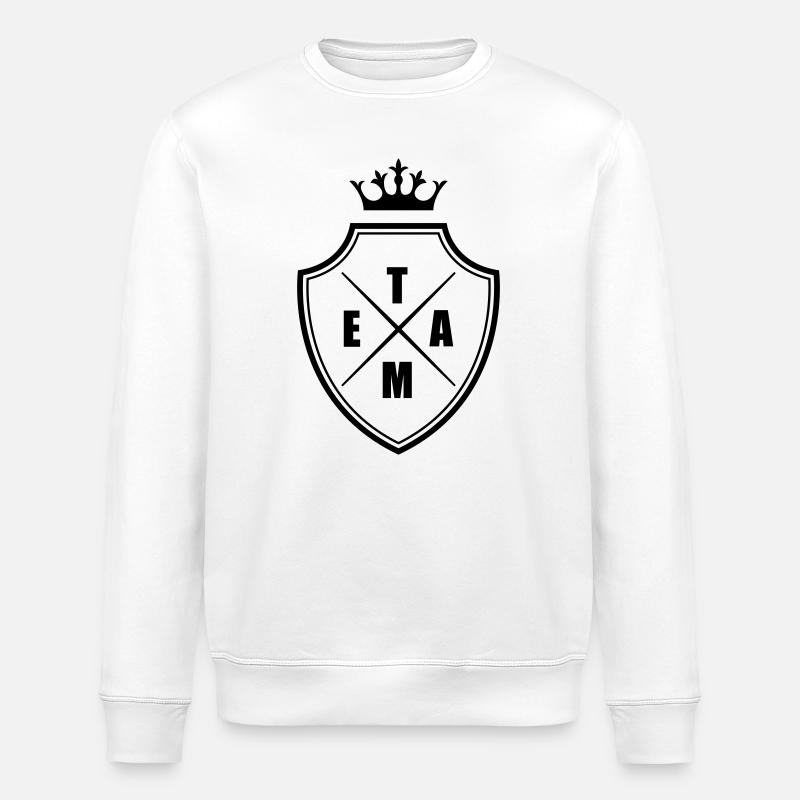 Team Wappen Crest - Stanley/Stella ROLLER Unisex Organic Sweatshirt - white