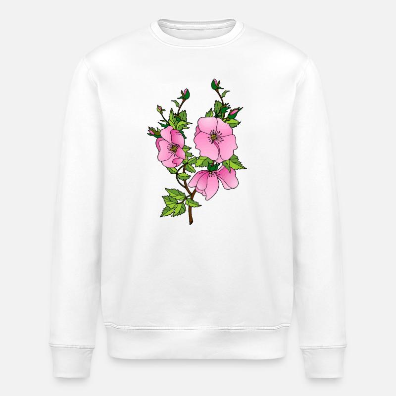 Blumen - Stanley/Stella Unisex Bio-Sweatshirt ROLLER - Weiß
