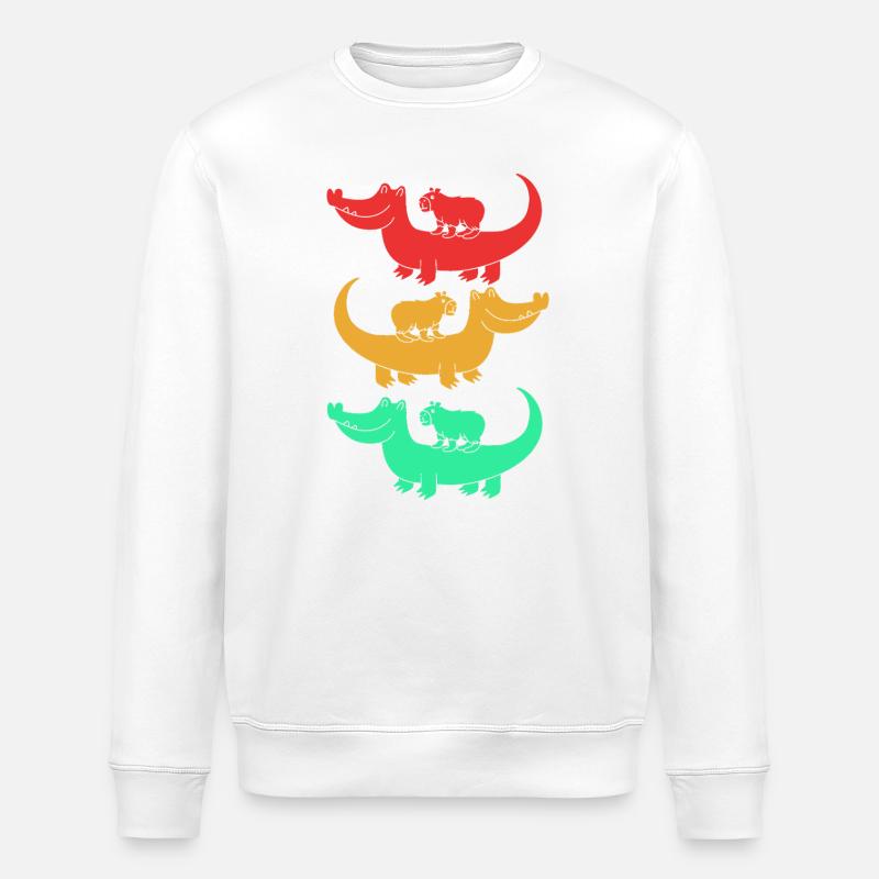 Capibara Capybara - Stanley/Stella ROLLER Unisex Organic Sweatshirt - white