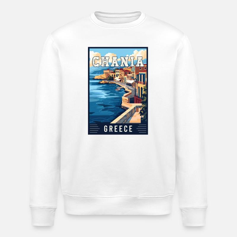 Découvrez la magnifique Chanée en Grèce - Sweat bio ROLLER Stanley/Stella Unisexe - blanc