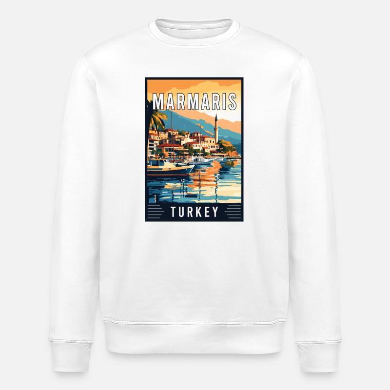 Découvrez des marmaris enchanteurs en Turquie - Sweat bio ROLLER Stanley/Stella Unisexe - blanc