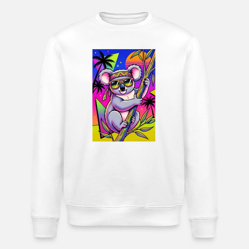 Koala - Stanley/Stella ROLLER Unisex Organic Sweatshirt - white