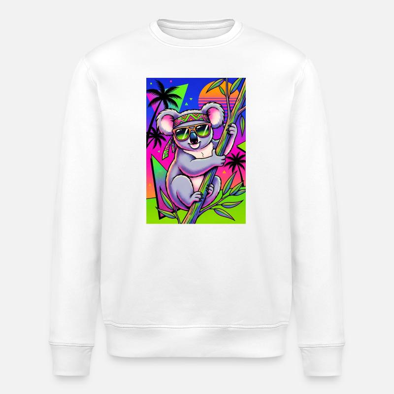 Koala - Stanley/Stella ROLLER økologisk unisex-sweatshirt - hvit
