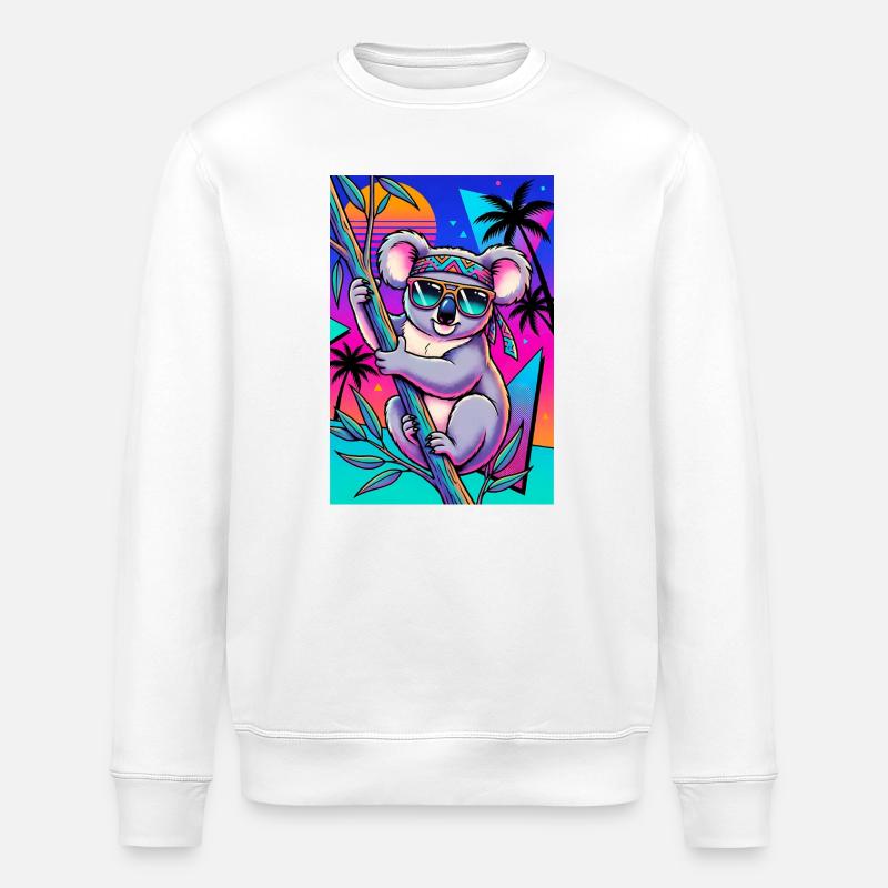 Koala - Stanley/Stella ROLLER Unisex Organic Sweatshirt - white