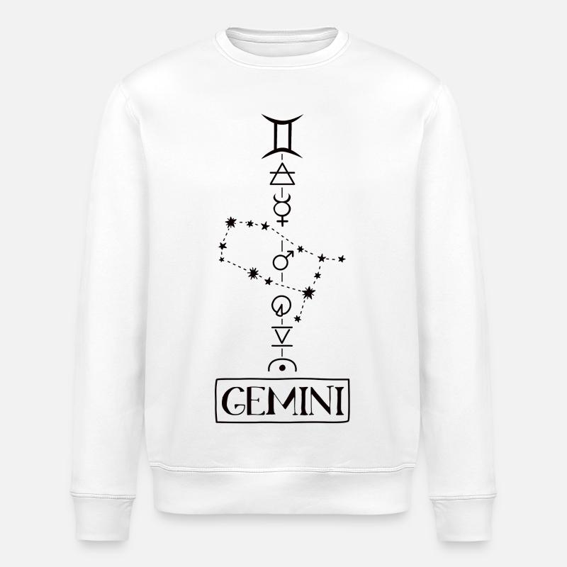 Gémeaux - Zodiaque des Gémeaux - noir - Sweat bio ROLLER Stanley/Stella Unisexe - blanc