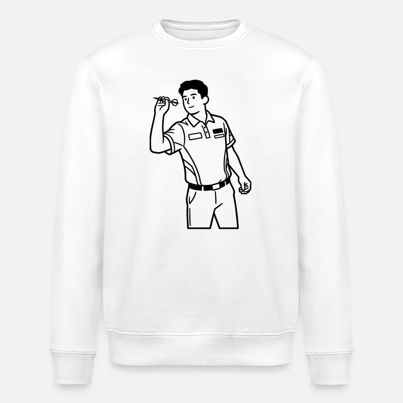 Darts - Stanley/Stella ROLLER Unisex Organic Sweatshirt - white