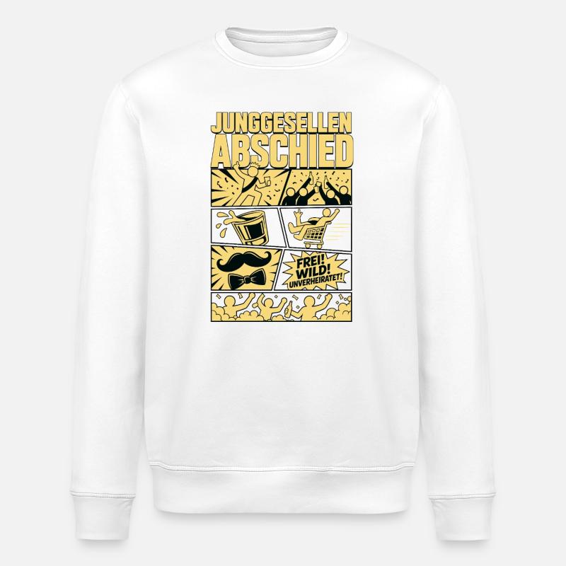 Legendärer Junggesellenabend - Stanley/Stella Unisex Bio-Sweatshirt ROLLER - Weiß