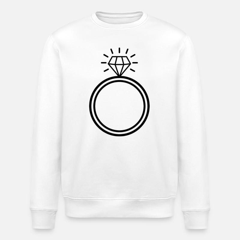 Diamantring - Stanley/Stella Unisex Bio-Sweatshirt ROLLER - Weiß