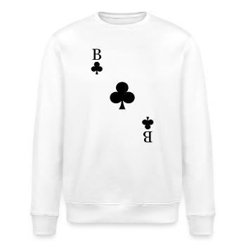 Cross Jack Playing Card Costume Card Game Carnival - Sweat bio ROLLER Stanley/Stella Unisexe - blanc - Devant - Nik (191cm)