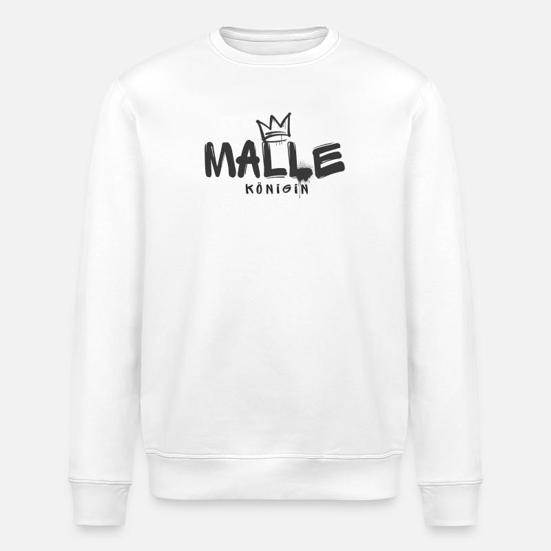 Malle Königin - Stanley/Stella Unisex Bio-Sweatshirt ROLLER - Weiß