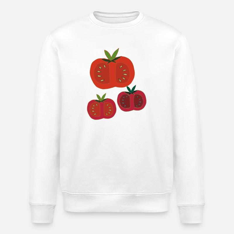 Tomatoes 3-fold - Stanley/Stella ROLLER Unisex Organic Sweatshirt - white