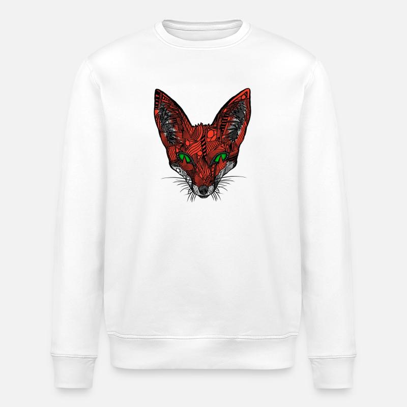 Fox - Stanley/Stella ROLLER Unisex Organic Sweatshirt - white