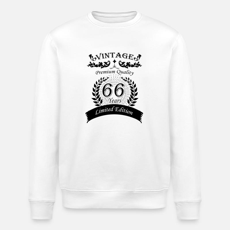 66e anniversaire premium qualité - Sweat bio ROLLER Stanley/Stella Unisexe - blanc