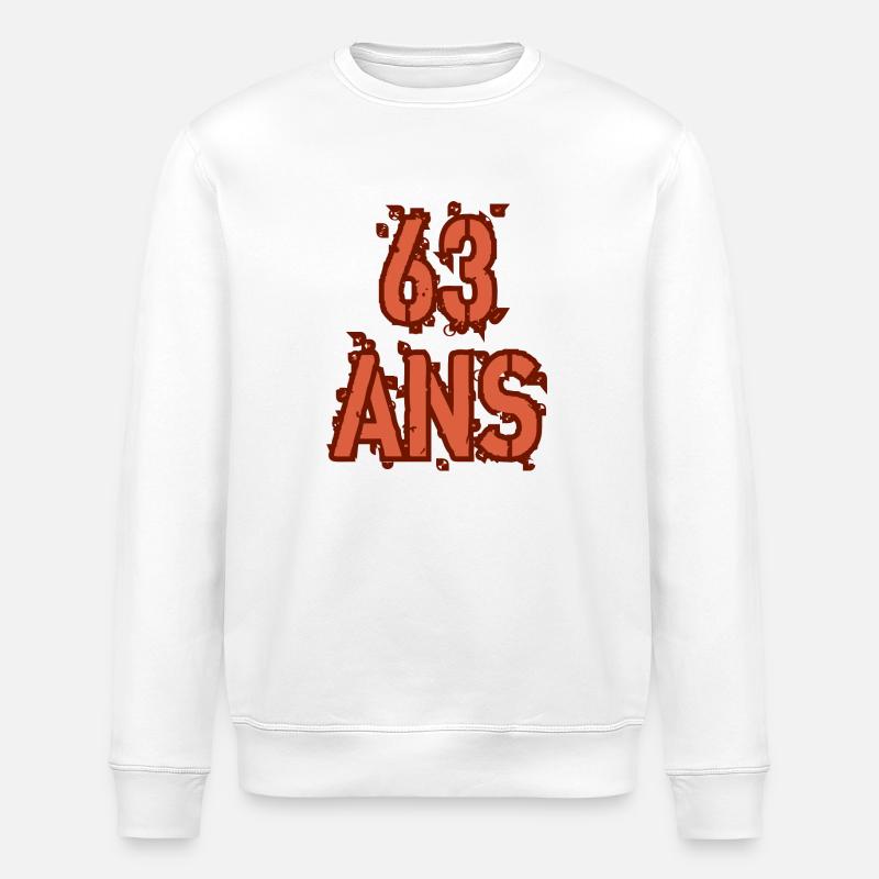 63 ANS - Sweat bio ROLLER Stanley/Stella Unisexe - blanc