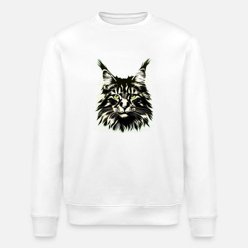 Visage de chat - Sweat bio ROLLER Stanley/Stella Unisexe - blanc