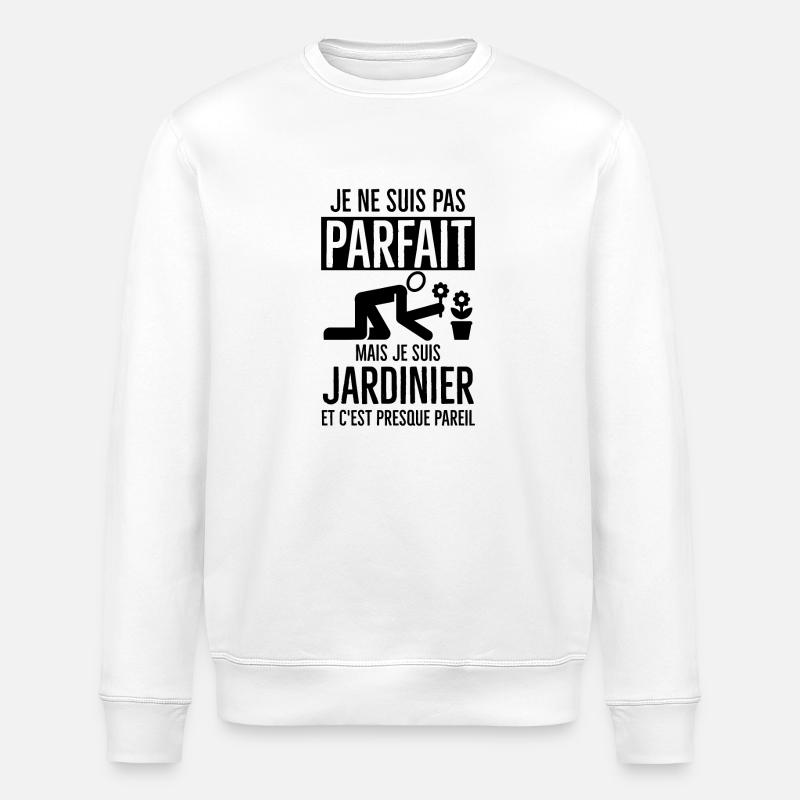Jardinage jardin - Sweat bio ROLLER Stanley/Stella Unisexe - blanc